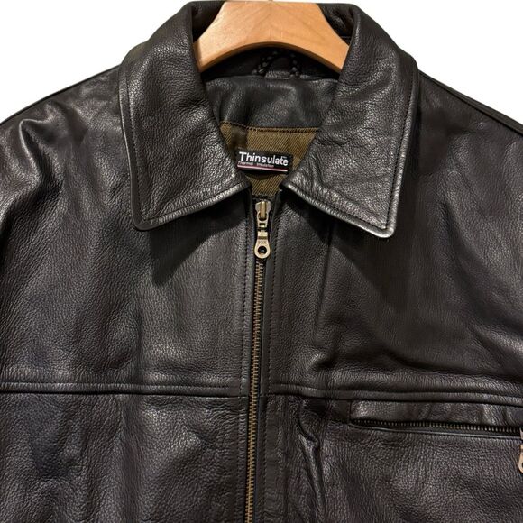 Wilson Thinsulate 3M Leather Jacket Men’s Sz XL - Picture 3 of 5